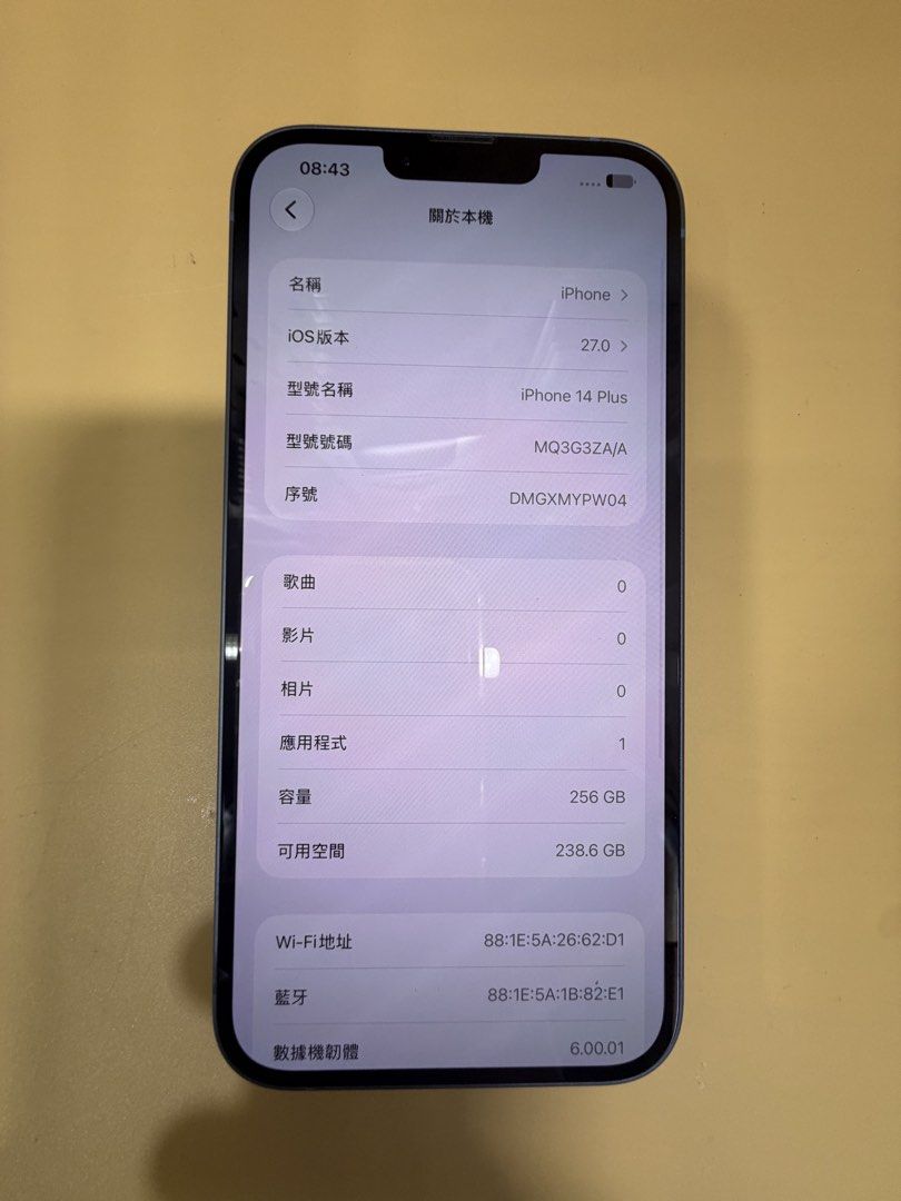 二手iPhone 14 Plus 256GB 藍色｜港版雙卡｜旺角現貨| OK Store